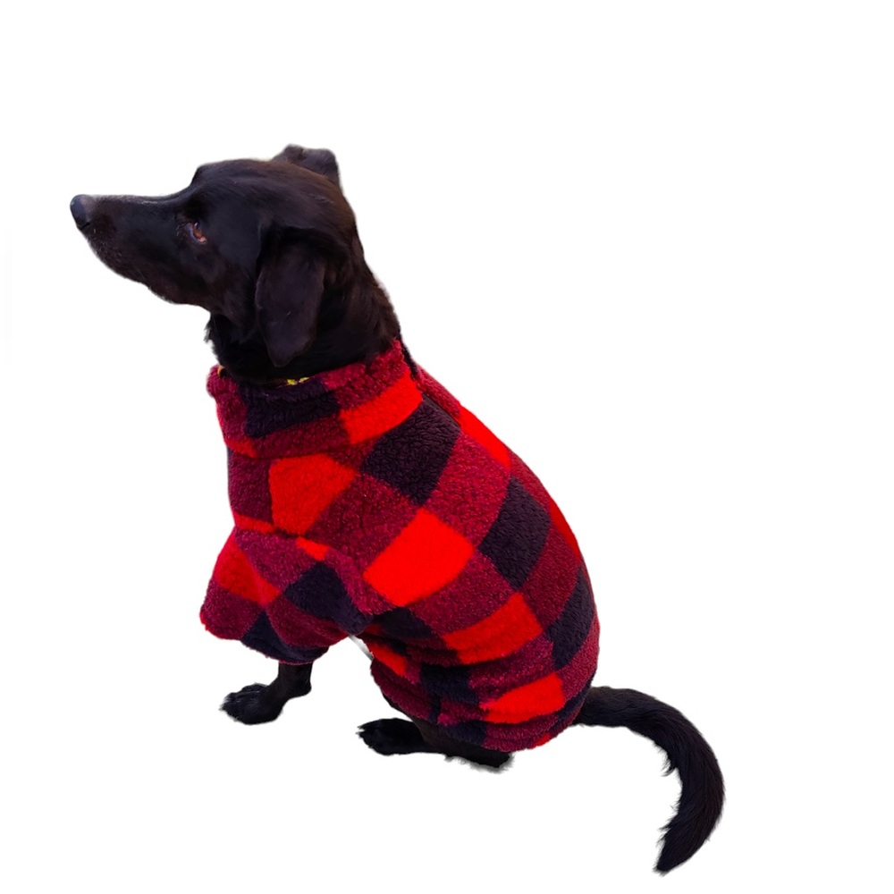 NWT Berkshire Pet Red Plaid Dog Sweater, size Large